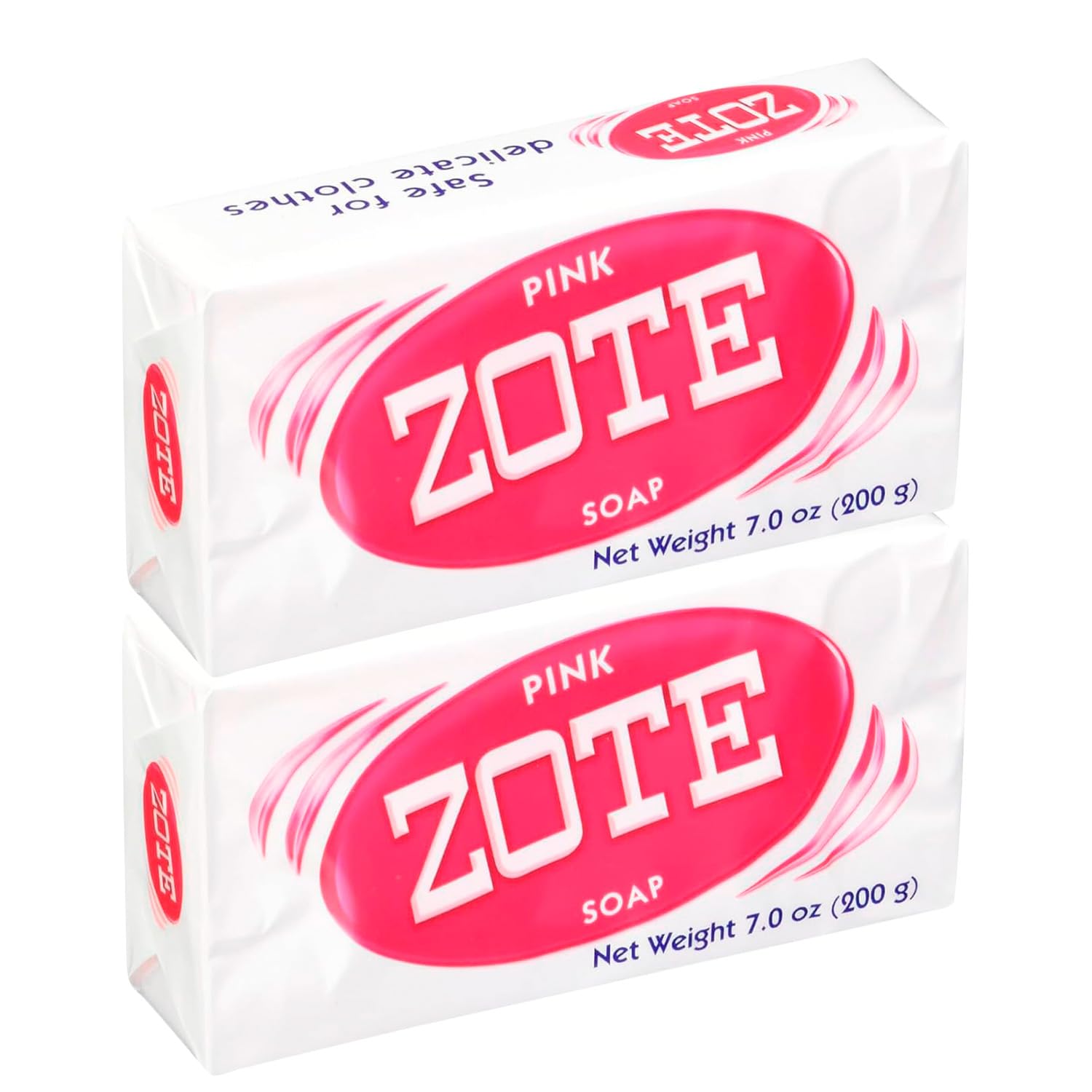 Zote Laundry Soap Pink Bar, Stain Remover Laundry Detergent for Clothes, Light & Fresh Scent, (2 Pack) 400 grams by 4K Logistics