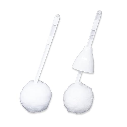 Toilet Brush| Small Mop| Bathroom Hair Remover Pack of 2 Includes 2 Brushes-Picks up Hair in Bathroom counters tubs Disposable Toilet Cleaner Brush