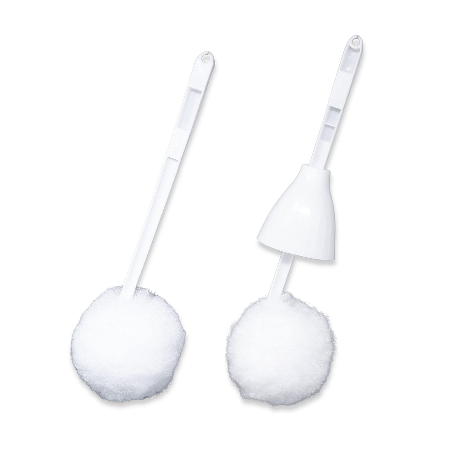 Toilet Brush| Small Mop| Bathroom Hair Remover Pack of 2 Includes 2 Brushes-Picks up Hair in Bathroom counters tubs Disposable Toilet Cleaner Brush