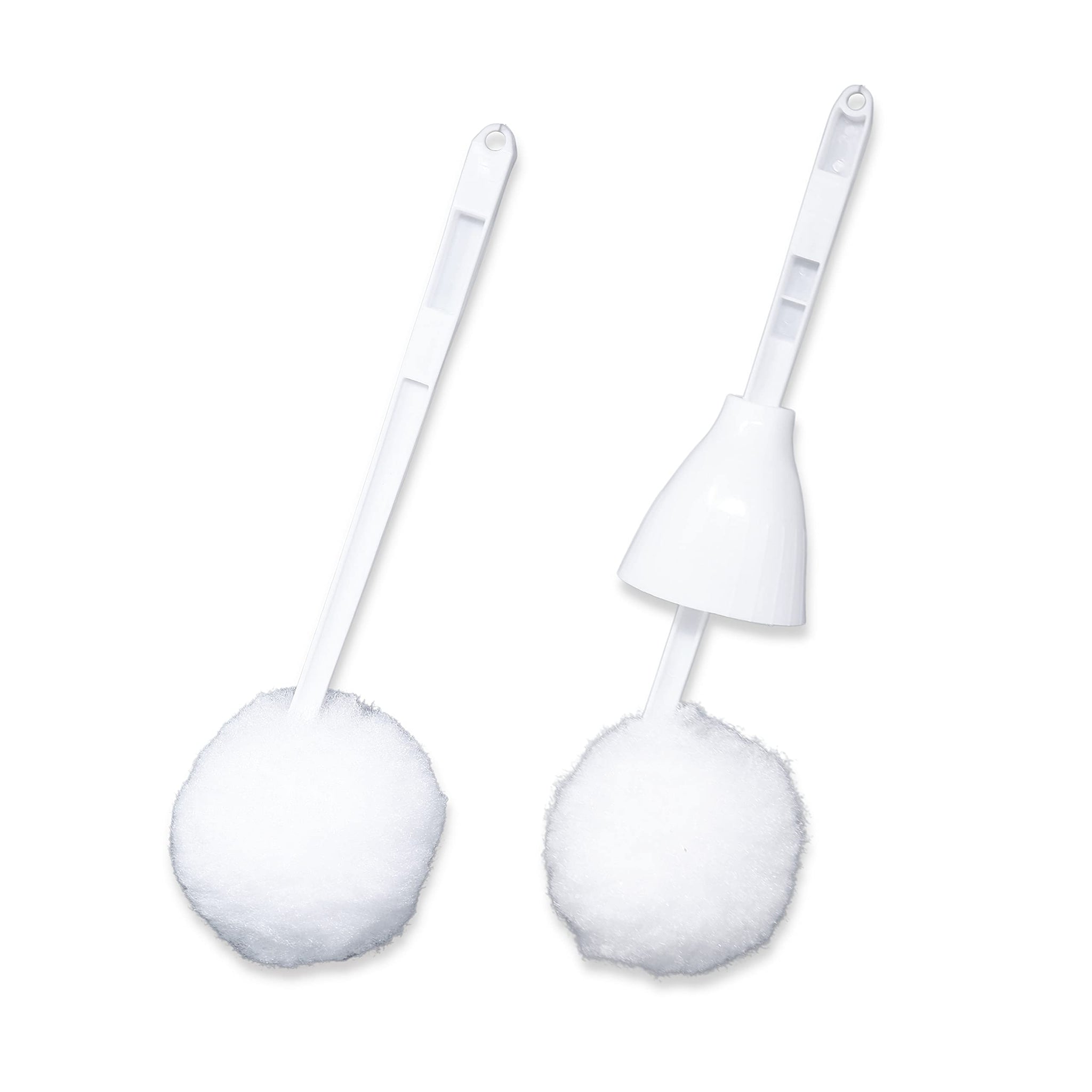 Toilet Brush| Small Mop| Bathroom Hair Remover Pack of 2 Includes 2 Brushes-Picks up Hair in Bathroom counters tubs Disposable Toilet Cleaner Brush