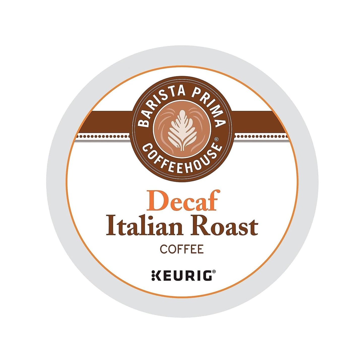 Barista Prima Italian Roast Decaf Coffee, Keurig K-Cup Pods, Dark Roast, 24/Box (6624)
