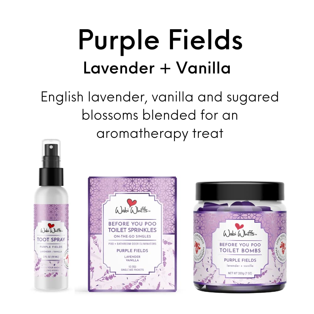 Wabi Whiffs Room and Bathroom Toot Sprays (Purple Fields)