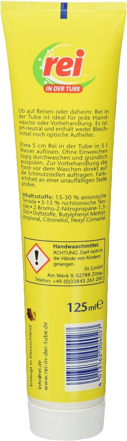 rei - in der tube - Laundry Detergent In a Tube - Travel Detergent - 125 ml - Germany