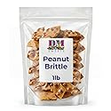 Peanut Brittle - 1 lb Fresh Crunchy Candy Made with Roasted Peanuts and Caramelized Sugar for Gifts, Parties, Dessert Tables, Offices, and Snack Bowls