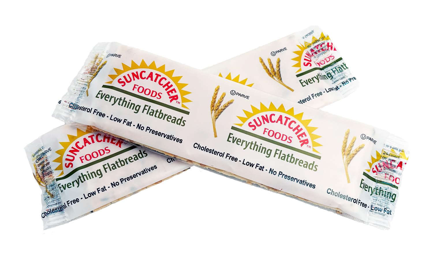 Clown Global Brands Individually Wrapped 2-Pack Everything Flat Breads | 16ct -14 oz Pack | 32 Flat Breads per Case | No Additives or Preservatives |