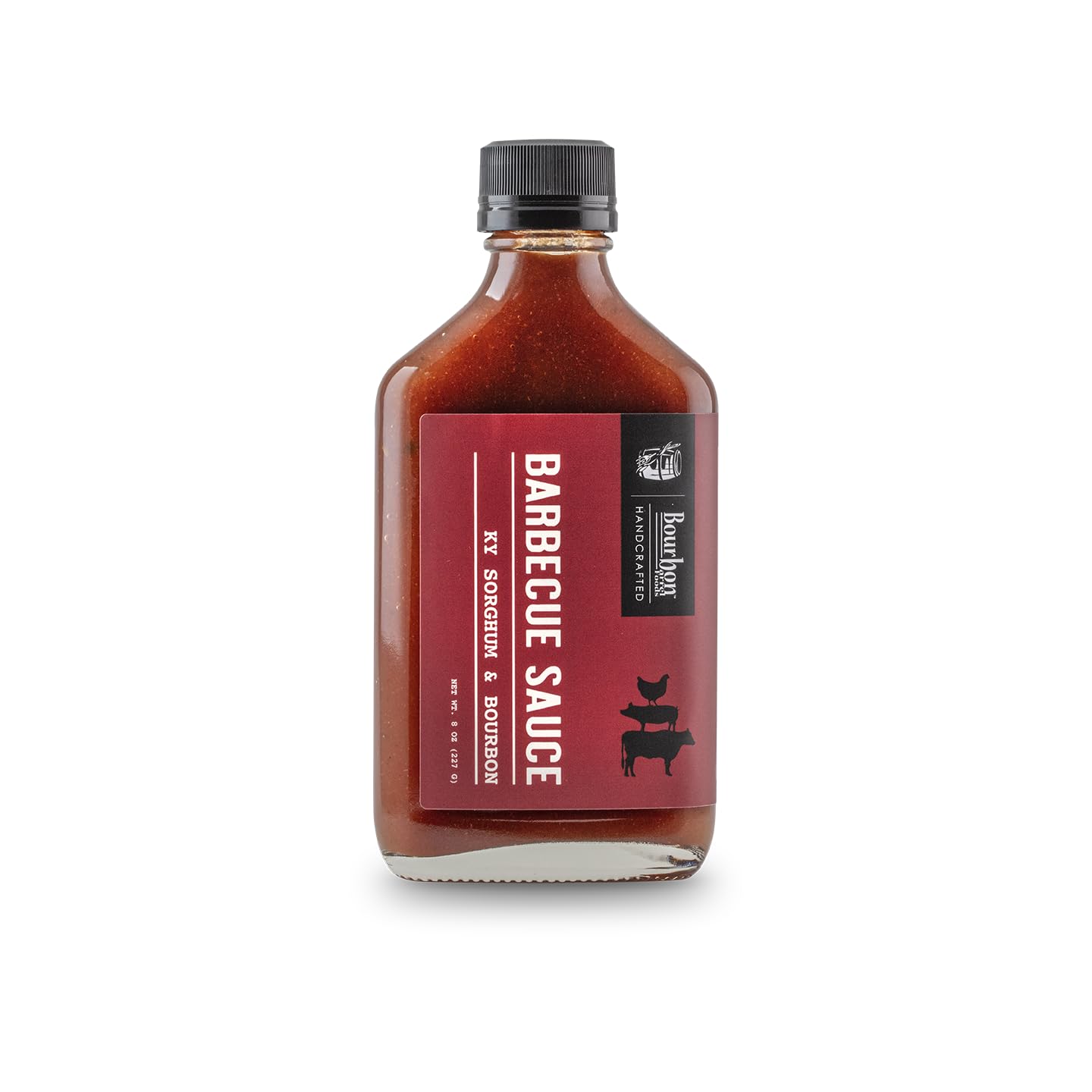 Bourbon Barrel Kentucky-Style Barbecue Sauce with Sorghum & Bourbon (8 oz) - Perfect Balance of Sweet & Smoky