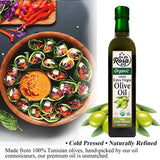 De La Rosa Organic Balsamic Vinegar & Organic Extra Virgin Olive Oil, 100% Pure, Vegan, Kosher, Non-GMO & Gluten Free, Great for Salad Dressings, Marinades & More 16.9 Oz (Pack of 2)