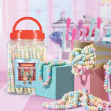 50 Candy Necklaces Individually Wrapped, Choker Style Nostalgic Pastel Candy Jewelry, Perfect for Party Favors, Pinata Fillers and Goodie Bags, Packed
