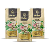 Café Britt® - Costa Rican Habitat Sloth Coffee (12 oz.) (3-Pack) - Ground, Arabica Coffee, Kosher, Gluten Free, 100% Gourmet & Medium Light Roast