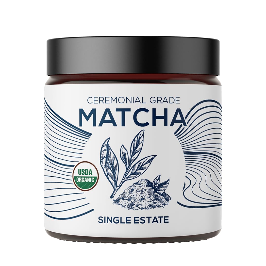 One Farm by WAAYB Organic Ceremonial Matcha Powder, 20 Servings, Single Estate Green Tea Powder, Non-GMO, Fair-Trade, Vegan, Gluten Free, Clean Energy