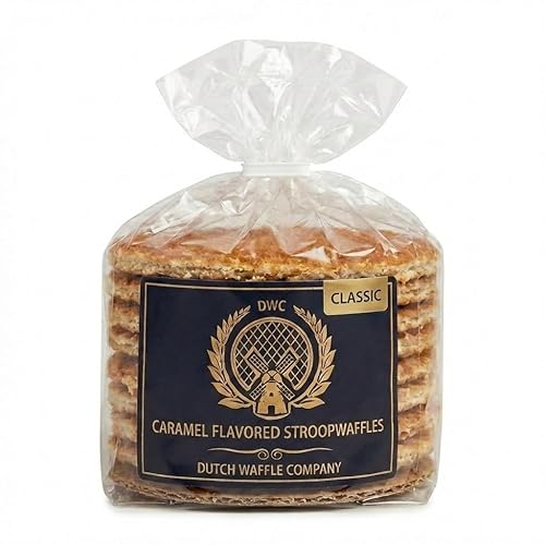 Dutch Waffle Company Stroopwafels, Classic Caramel Filled Dutch Waffle Cookies, 8-Count Bag, Authentic Holland Style
