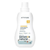 ATTITUDE Baby Laundry Detergent, EWG Verified, Plant and Mineral-Based Formula, HE Compatible, Vegan Household Products, Unscented, Sensitive, 33.8 Fl