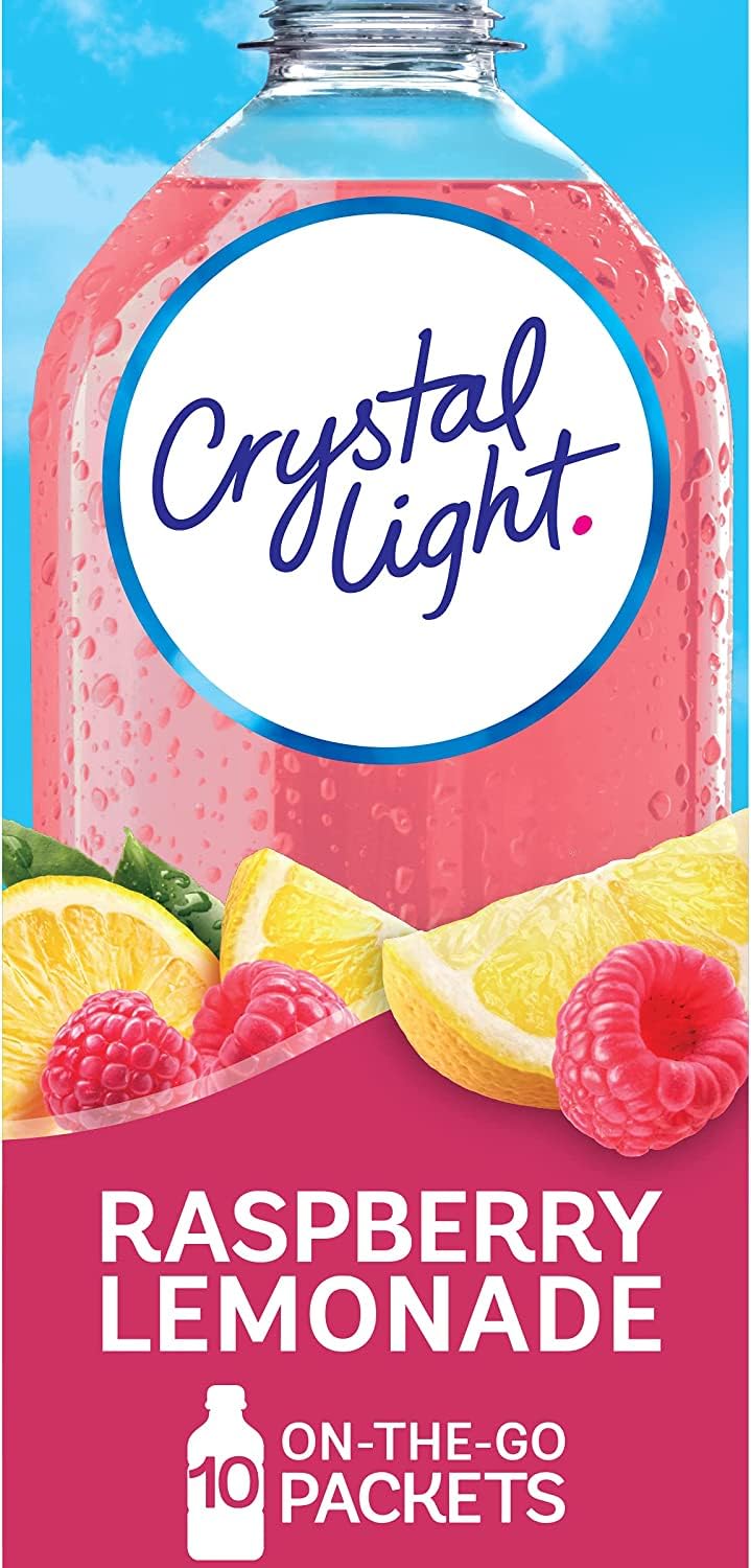 Crystal Light Drink Mix Variety Pack, Low Calorie Powdered Beverage Mix for Water Flavoring and Refreshing Drinks, Raspberry Lemonade and Classic