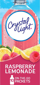 Crystal Light Drink Mix Variety Pack, Low Calorie Powdered Beverage Mix for Water Flavoring and Refreshing Drinks, Raspberry Lemonade and Classic