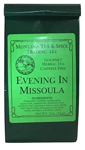 Evening in Missoula Tea Loose Leaf Tea - Montana Tea and Spice Trading -3 Ounces (Evening in Missoula, Single)