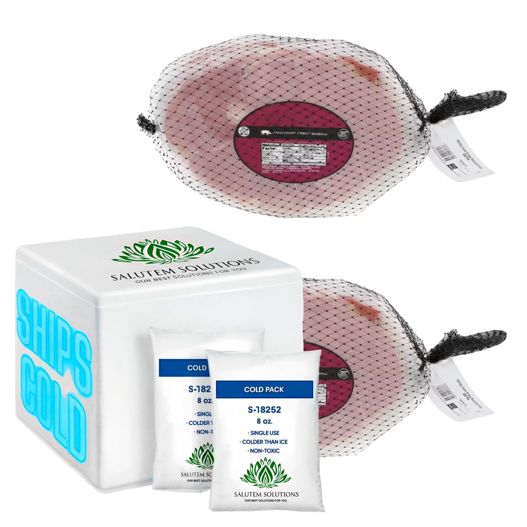 Salutem Vita - Bone-in Ham Steak, 4.5 lbs. (actual weight may vary within 5%) - Pack of 2