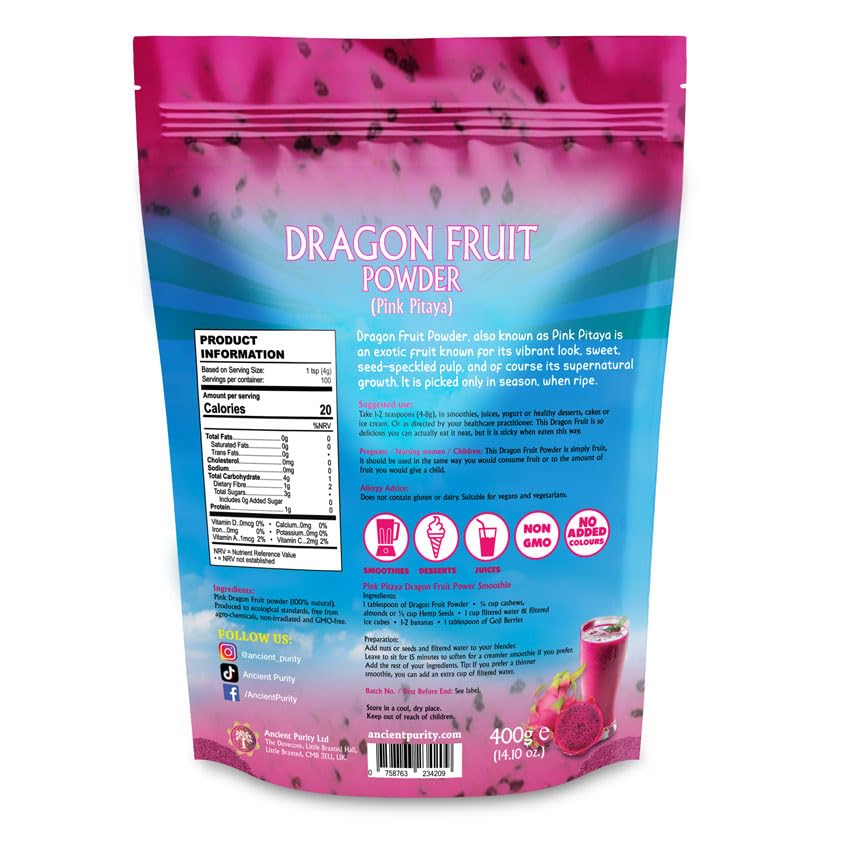 Dragon Fruit Powder (Red) Pink Pitaya 200G