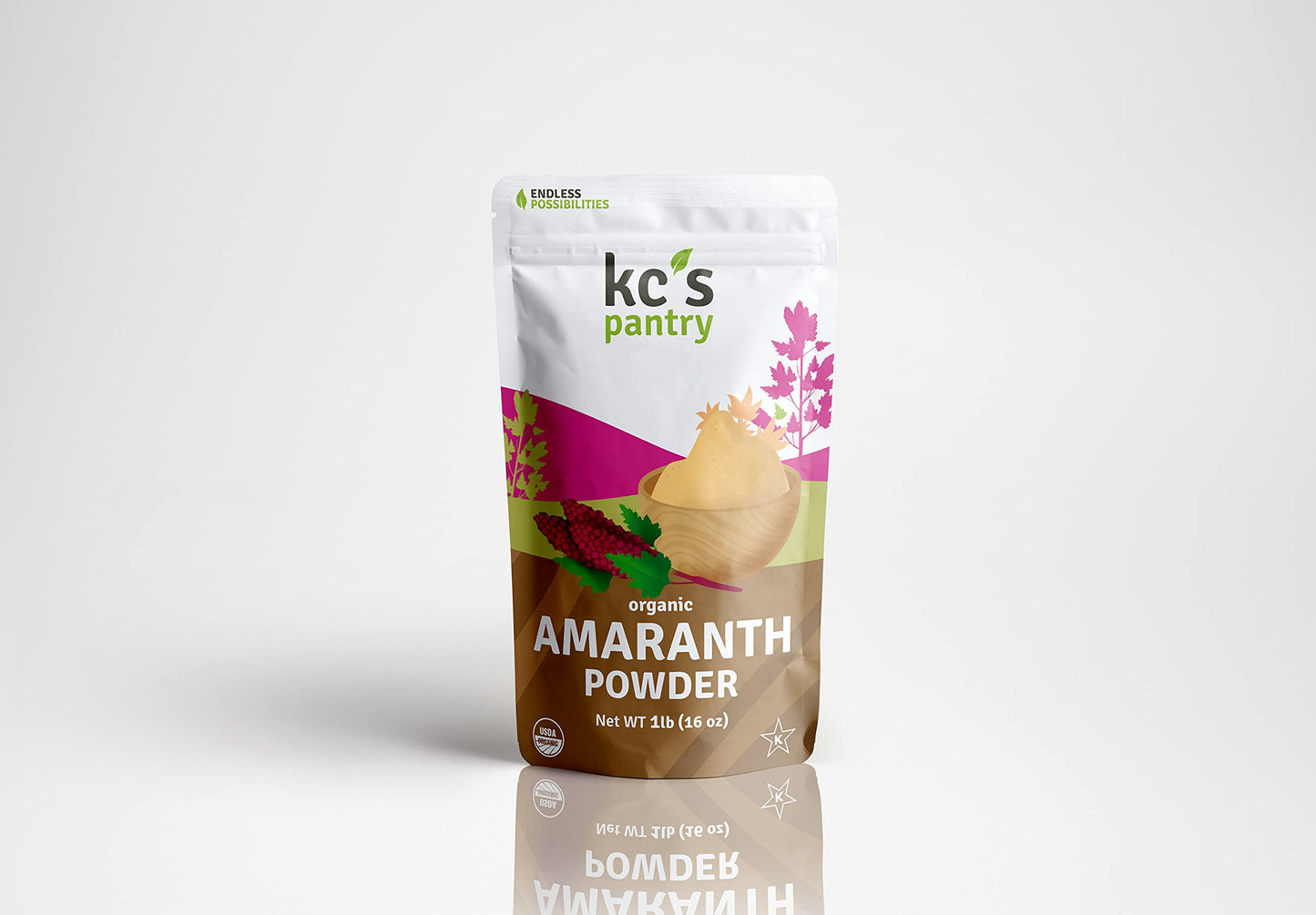 KC's Pantry Organic Amaranth Flour - 1 lb. Bag, 16 Servings, Organic, Non-GMO, Vegan, Gluten-Free, Keto & Paleo, Kosher, Perfect for use as