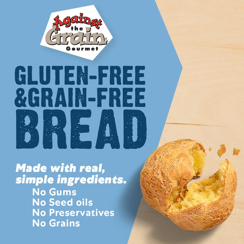 Against The Grain Gluten-Free Original Rolls,12.5 oz, Grain-Free, Seed Oil Free, Frozen Bread, 4 Rolls