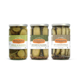 Pacific Pickle Works - 'The Classics' Pickle Variety Pack - Three jars of pickles - Mother's Puckers Home-style pickles, Bread & Buddhas semi-sweet