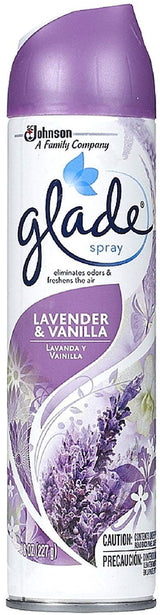 GLADE Aerosol Air Freshener, Lavender & Vanilla 8 oz (Pack of 7)