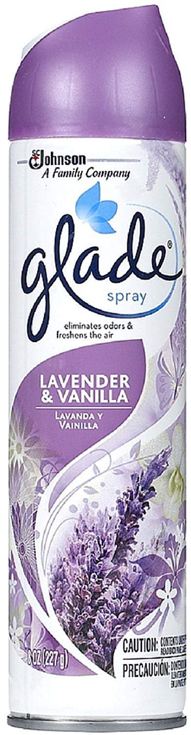 GLADE Aerosol Air Freshener, Lavender & Vanilla 8 oz (Pack of 7)
