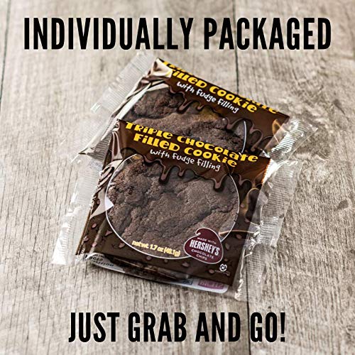 Rich's Triple Chocolate Filled Cookie with Fudge Filling and Hershey's Chocolate Chips, Individually Wrapped Cookies, Desserts, 12 Pack