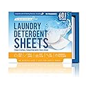 Free and Clear Laundry Detergent Sheets - 120 Loads Unscents Fragrance-Free, Paraben-Free, Plastic-Free, Compact, Liquidless for all Washing Machines