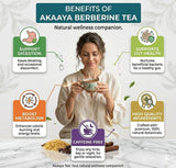 Akaaya Berberine Tea - Caffeine-Free Herbal Tea with Berberine, Cinnamon, Licorice & Black Pepper - Daily Wellness Tea - 21 Sachets - Non-GMO