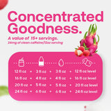Dr. Smoothie Refreshers Dragon Fruit Lychee - Made with Real Fruit Juice - Drink Concentrate, No Artificial Colors, Shelf-Stable - Lightly Caffeinated