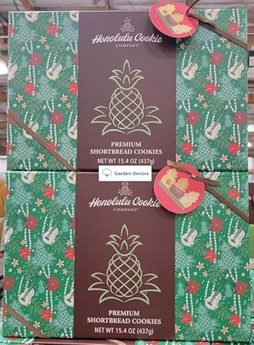 Honolulu Cookie Company Premium Shortbread Varity Cookies Gift Box 15.8oz 450g (Two Boxes)