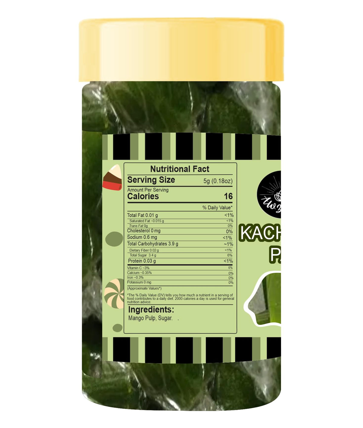 Awzlwn Indian Taste Candy (7.05 OZ / 200 GM, Kacha Aam Papad)