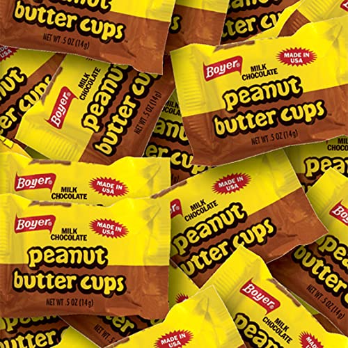 Boyer Milk Chocolate Peanut Butter Cups, Six .5 Oz Cups (2 Pack)