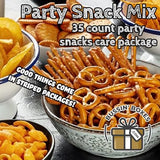 Party Snack Mix Variety Pack - Bulk Assortment of Individually Wrapped Salty Snacks - 35 Count Snack Box for Adults, Kids, Office, and Events