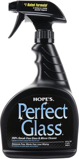 HOPE'S Perfect Glass Cleaner Spray, Streak-Free, Ammonia-Free Window, Mirror, Screen, Tinted Glass, and Shower Door Cleaner, Indoor and Outdoor Glass