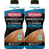 Weiman Hardwood Floor Cleaner for Finished Hardwood, Engineered Flooring, Vinyl & Laminate Surfaces - Streak-Free Shine, No Residue - 32 oz (2 PACK)