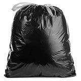 Ultrasac 45-55 Gallon 1.25 MIL Black Garbage Bags With Drawstrings Fits Rubbermaid Brute Trash Cans - 40" x 45" - Pack of 100 - For Commercial