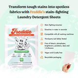 Freddie Laundry Detergent Sheets - Recyclable Packaging - No Mess Strips - 60 Loads - Crisp Frosty Mountain Scent