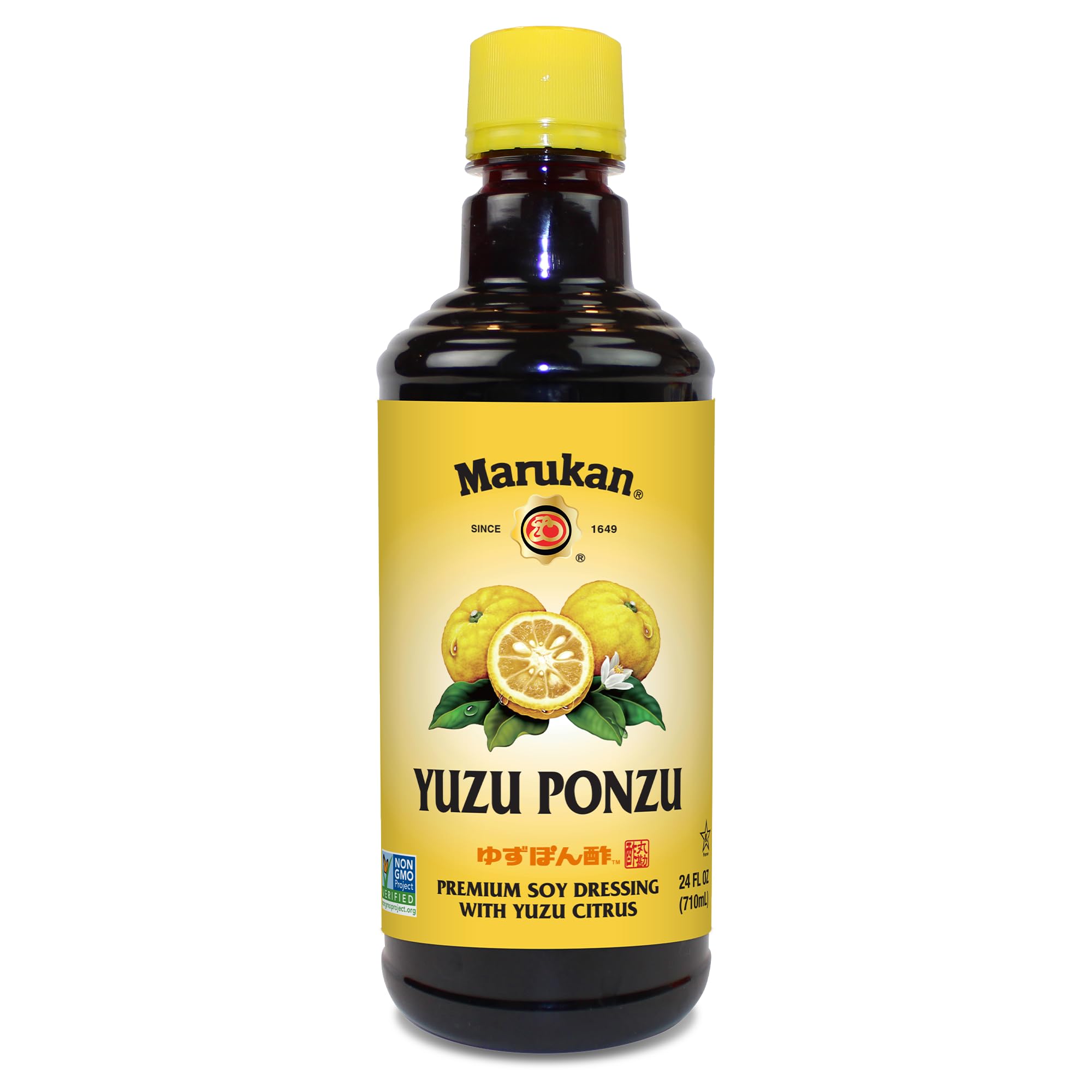 Marukan Yuzu Ponzu - Premium Soy Dressing with Yuzu Citrus for Dumplings & Pot Stickers, Gluten-Free Ponzu Sauce (24 fl oz)