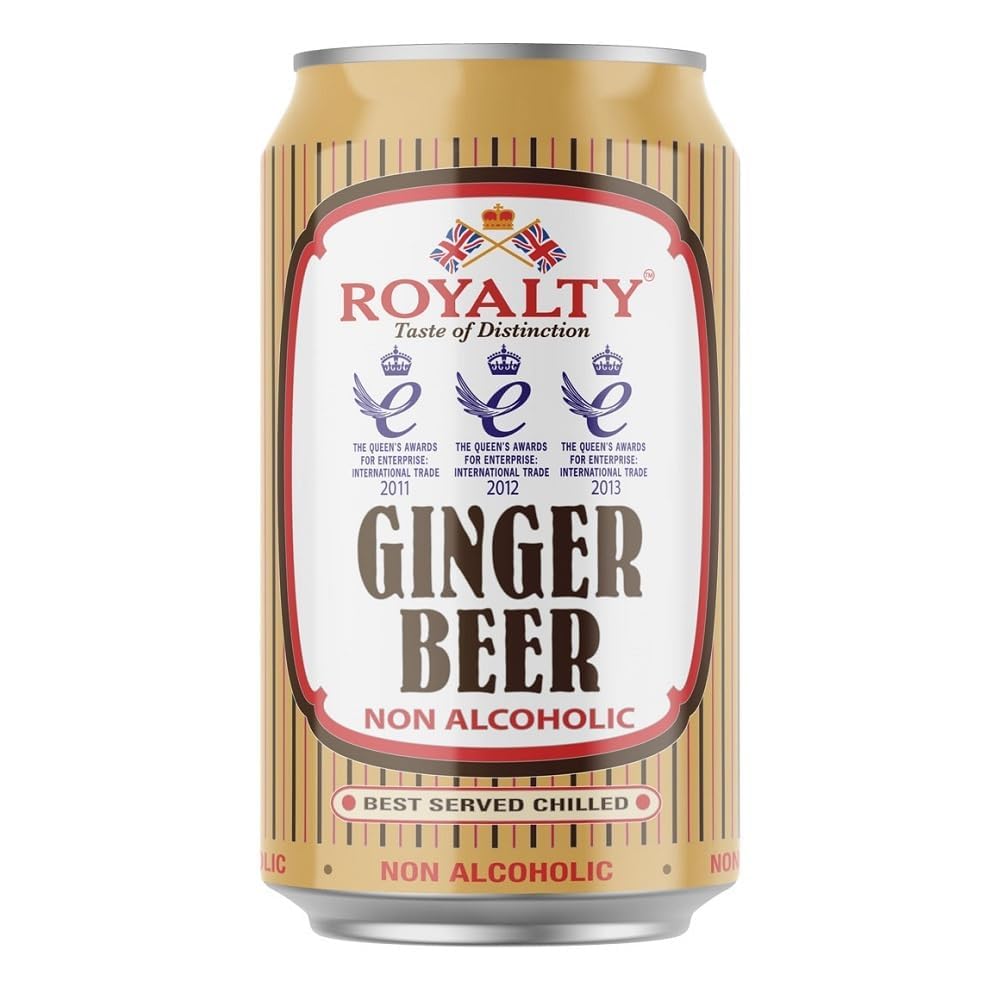 Royalty Non-Alcoholic Ginger Beer Can 11.15 Ounce (Pack of 12)