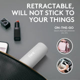 Flint Classic White Retractable Mini Lint Roller with 30 Extra Sticky Sheets, Small and Portable Lint Roller, Ideal Pet Hair Remover, Travel Lint