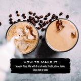 Laird Superfood Protein Coffee Powder - Unsweetened Whey Protein, Instant Coffee Mix with Lion’s Mane - 10G Protein, 140mg Caffeine, 0g Sugar