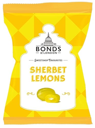 Original Bonds London Sherbet Lemons Bag Lemon Flavored Boiled Sweets With A Sherbet Centre Imported From The UK England British Candy Sweetshop Lemon