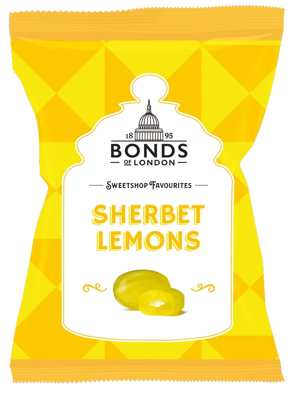 Original Bonds London Sherbet Lemons Bag Lemon Flavored Boiled Sweets With A Sherbet Centre Imported From The UK England British Candy Sweetshop Lemon