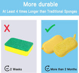 Kitchen Sponge,Dish Sponge,Scrub Sponges Cleaning Supplies,Sponges for Dishes Stainless Steel Wire to Remove Stubborn Stains,Durable Thickening 6-Pack