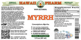 Hawaii Pharm Myrrh Alcohol-Free Liquid Extract, Professional Grade, Small Batch Crafted Myrrh (Commiphora myrrha) Gum Resin Glycerite Natural Herbal