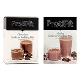 PROTIFIT - High Protein Chocolate & Mocha Pudding & Shake Mix 2 Pack, 15g Protein, Low Calorie, Low Fat, Low Carb, Aspartame Free, Idea Protein