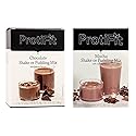 PROTIFIT - High Protein Chocolate & Mocha Pudding & Shake Mix 2 Pack, 15g Protein, Low Calorie, Low Fat, Low Carb, Aspartame Free, Idea Protein