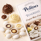 Pelino Italian Confetti Candy Tenerelli Misto Creme (10 Pack) | Premium Sugar-Coated Italian Almond Candy with Chocolate, Vanilla & Cream Filling |