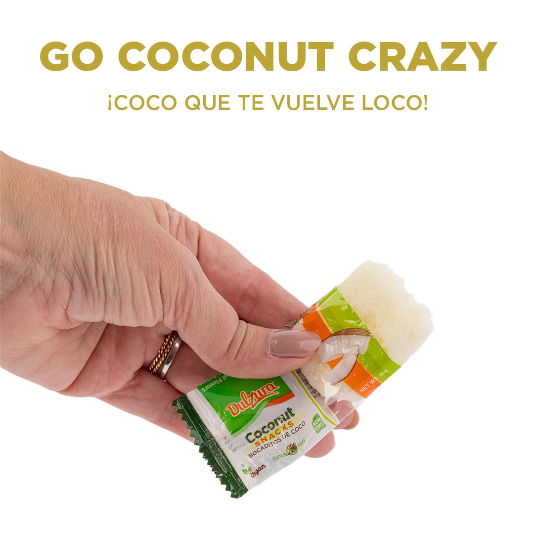 Dulzura Coconut Snacks - Light and Flaky Coconut Treats - 3.4 oz (Pack of 1)